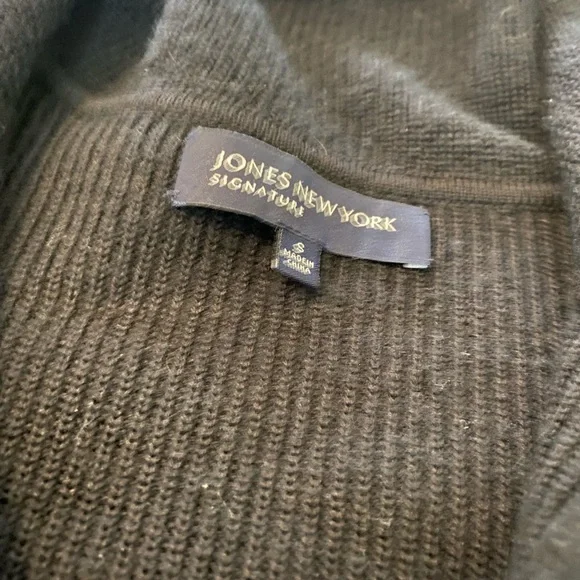 Jones New York Black Utility Jacket with Gold Details- Womens size Small-113 - Picture 2 of 3